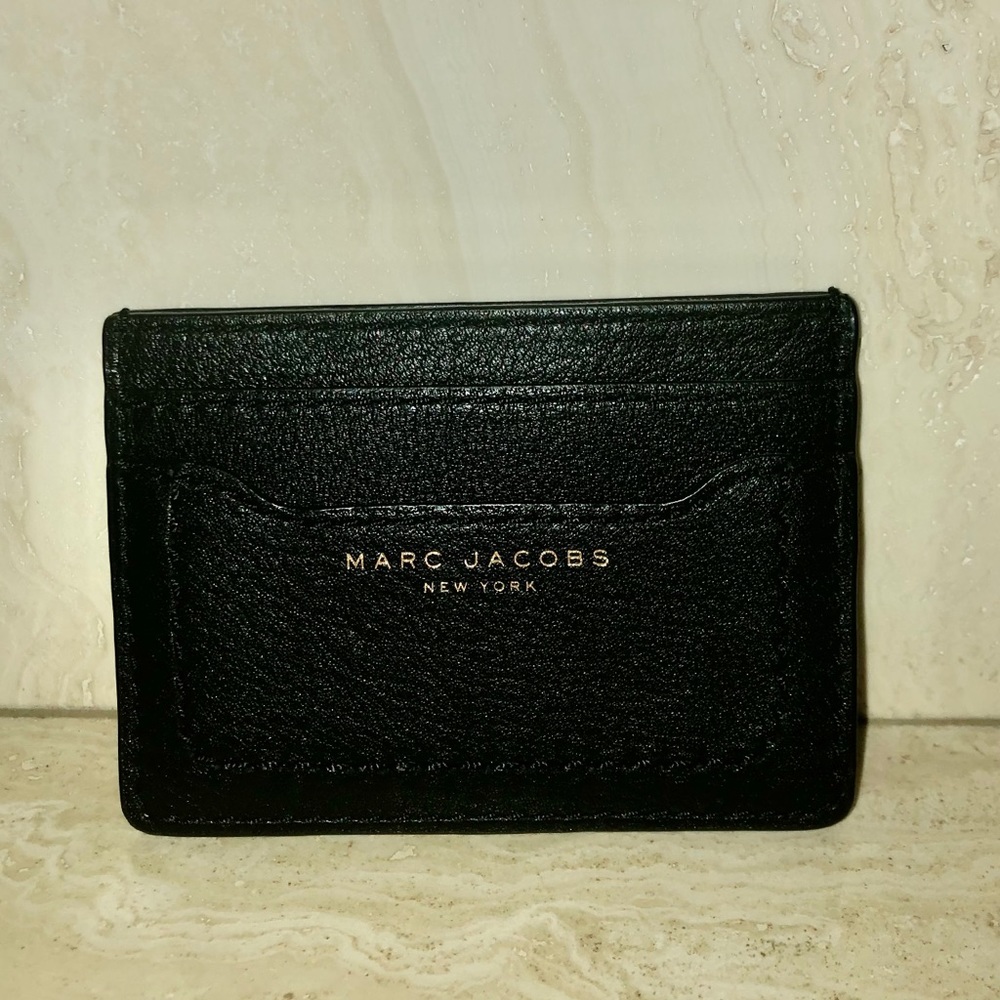 Marc Jacobs Empire City Black Leather Card Case